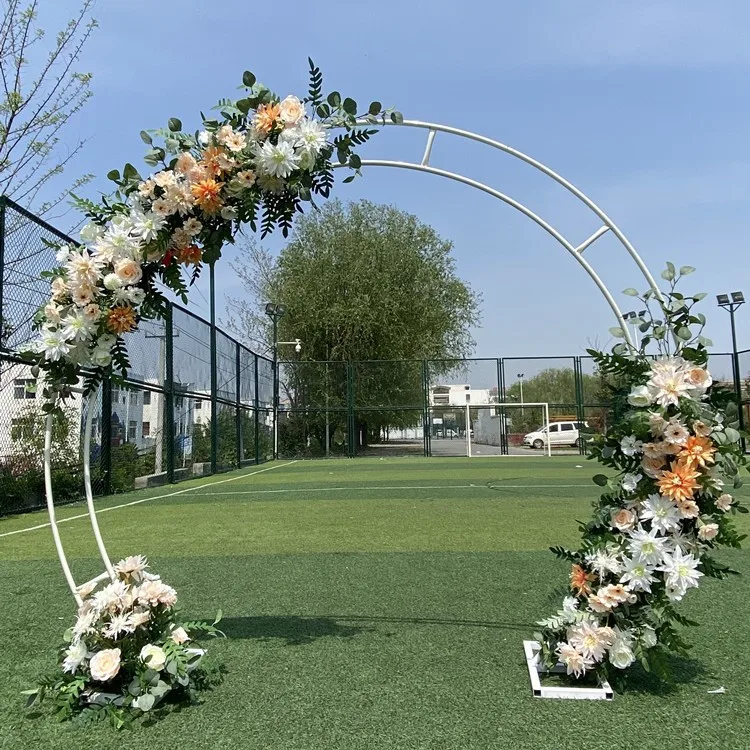 

Outdoor Wedding Arch Iron Double Arches, Geometric Shelf, Artificial Flower Stand, Party Stage Backdrop Decor Arches