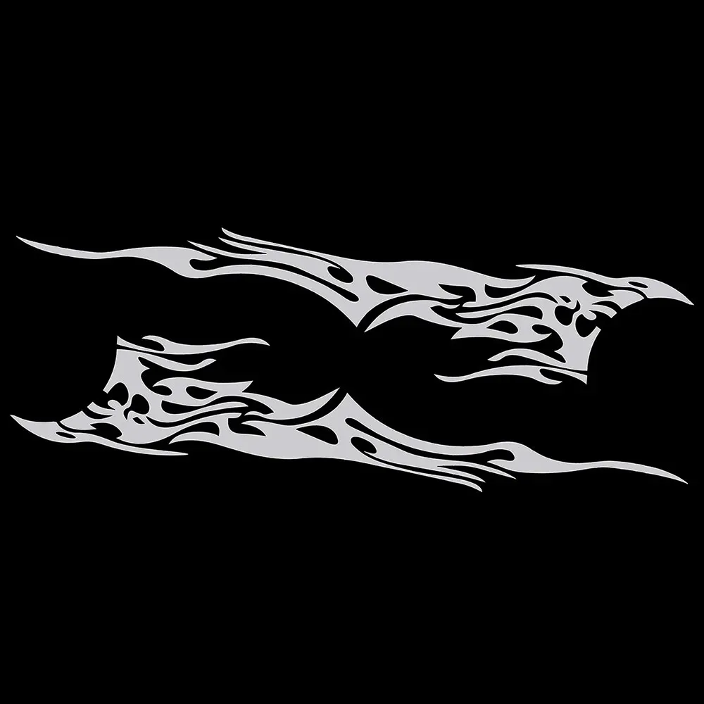 Car Sticker Motor Side Body Vinyl Sticker Flame Big Graphic Decal DIY Decorative PVC Waterproof Sunscreen 15 cm