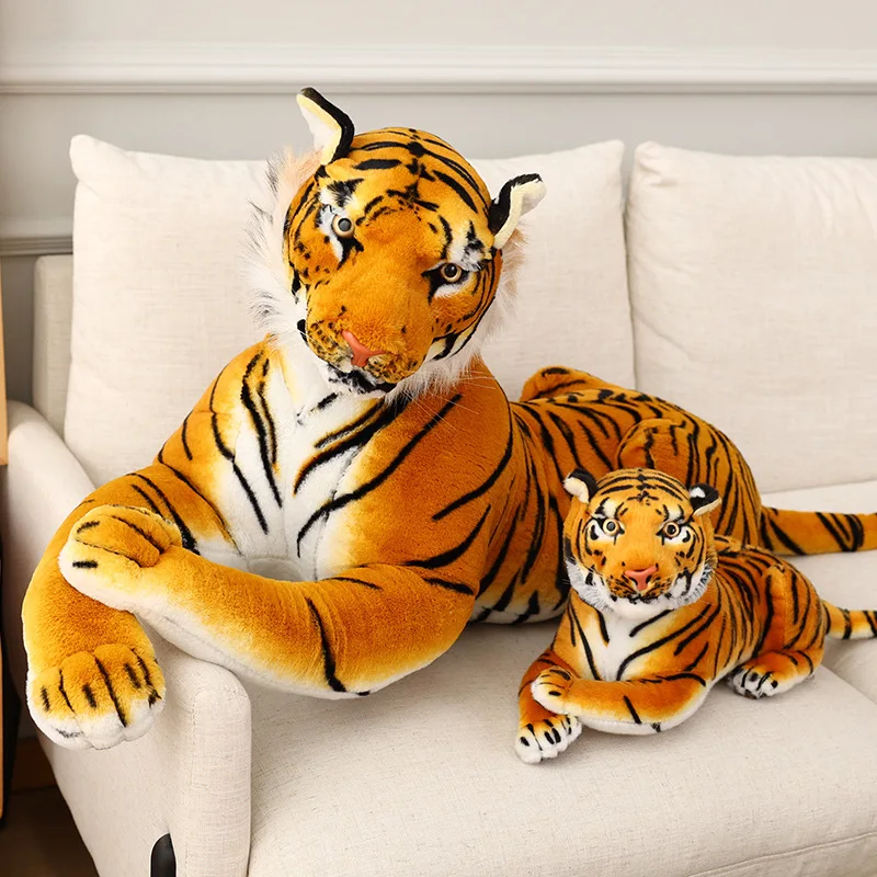 50-160cm High Quality Tiger Plush Toy Simulation Tiger Soft Stuffed Animal Toy Doll Kids Gift Stuffed Animals