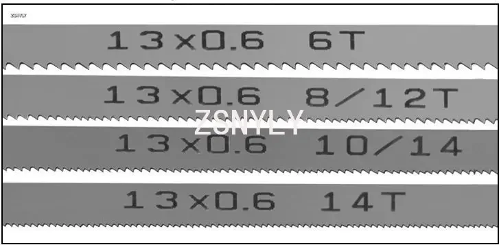 M42 Bi-Metal 1/2 "ใบเลื่อยวงดนตรี1400 1140 1790 2240X13มม. กับ6, 14Tpi ใบเลื่อยตัดไม้เนื้อแข็ง, โลหะ