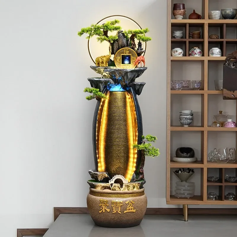 for Flowing Water Ornament Circulating Water Lucky Living Room Landing Windmill Wheel Company Office Decoration Housewarming