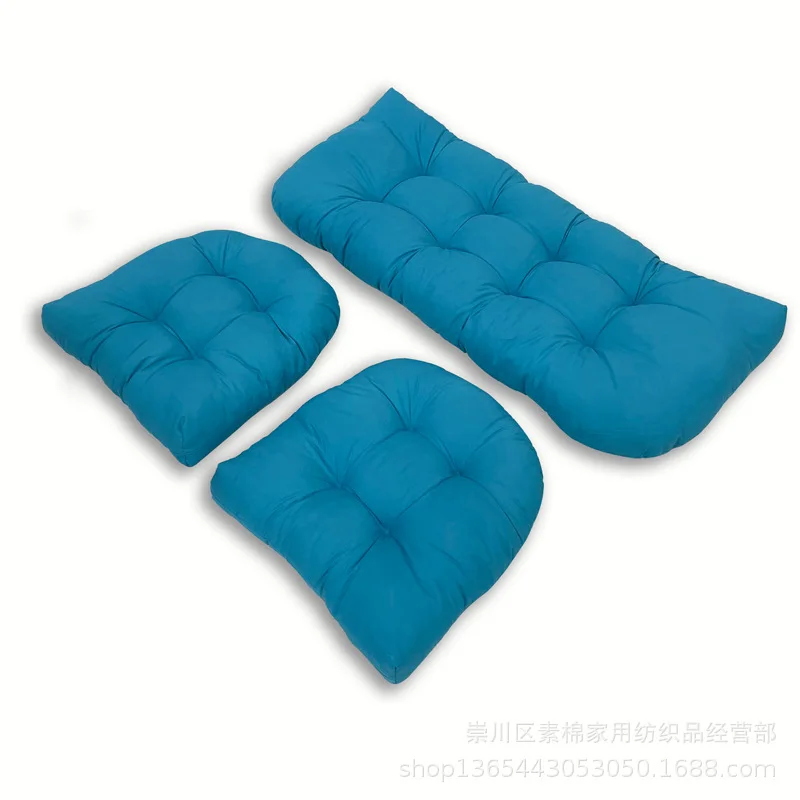 Thicken outdoor pullovers Amazon hot home lounge cushion rocking chair cushion chair cushion rattan seat cushion three-piece set