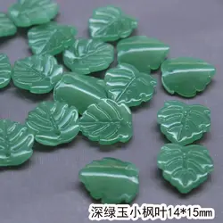 20/40pcs 14x15MM Maple Leaf Lampwork Glass Beads Czech Crystal Loose Beads For Jewelry Making Findings DIY Beacelets Accessories