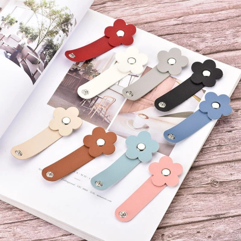 N2UB Cable Winder Cord Ties With Lovely Flower Designs Effective Cord Organization For Daily Use