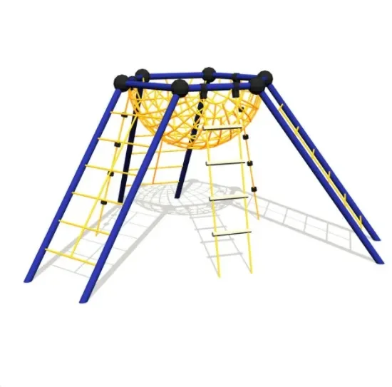 Large Outdoor Kids Playground Commercial Safety Rope Course Adventure Park with Climbing Rope Net