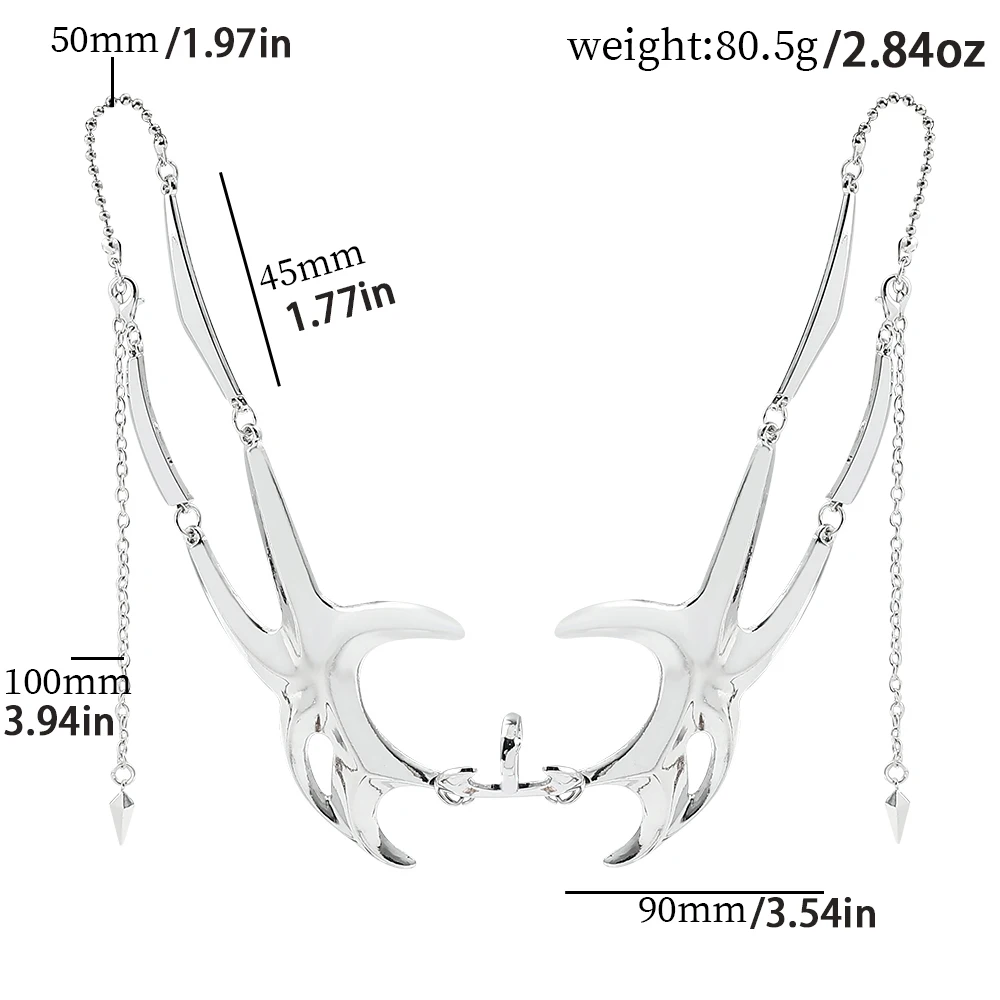 CyberPunk nieregularny fetysz maski gotycki Punk mechaniczny obcy płyn do twarzy kolczyk dla kobiet mężczyzn bal Party bizuteria