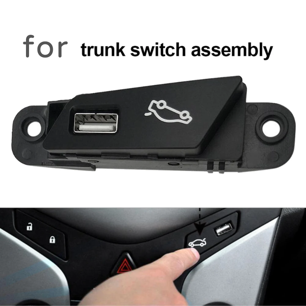 Car Trunk Switch Button with USB Port Assembly for 2009-2014 Rear Open/Close Button