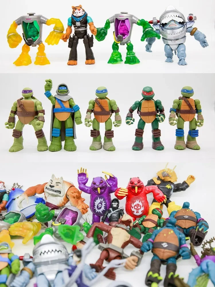 Original Teenages Mutants Ninja Turtles Battle Villain Boss Action Figures Movable Joints Dolls Model Toy Collection Kids Gifts