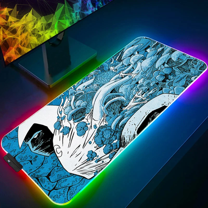 

Светодиодный коврик для мыши Moon Knight Gaming Большой ноутбук Gamer Клавиатура Настольный коврик Настольный ковер RGB Коврик для мыши XXL Подсветка для компьютера CS