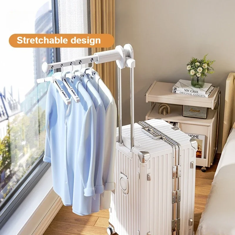 

Бытовые выдвижные подвесные сушилки Портативная сушилка для одежды Домашняя белая телескопическая дорожная вешалка без перфорации