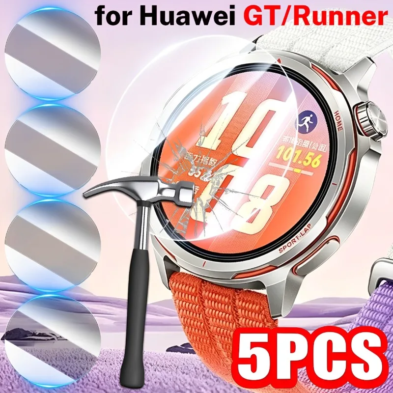

Защитная пленка для экрана Huawei Watch GT Runner 2, 1/3/5 шт., закаленное стекло для Huawei Watch GT 4 3 2 46 мм 41 мм, защитная пленка для стекла