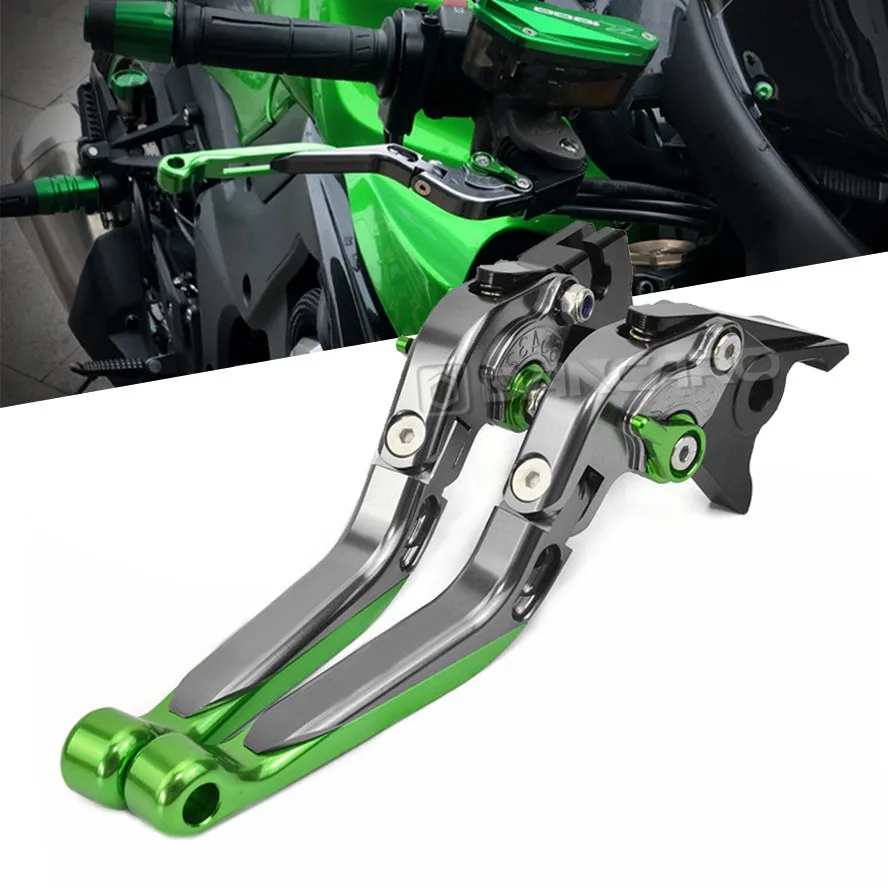 For Ninja 125 250R 300R 400 Z125 VERSYS 300X Hand Brake Clutch Lever Aluminum Adjustable Motorcycle