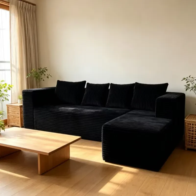 Factory Price Modern Cute Comfortable Foldable Portable High Quality L Shaped Compressed Sofa