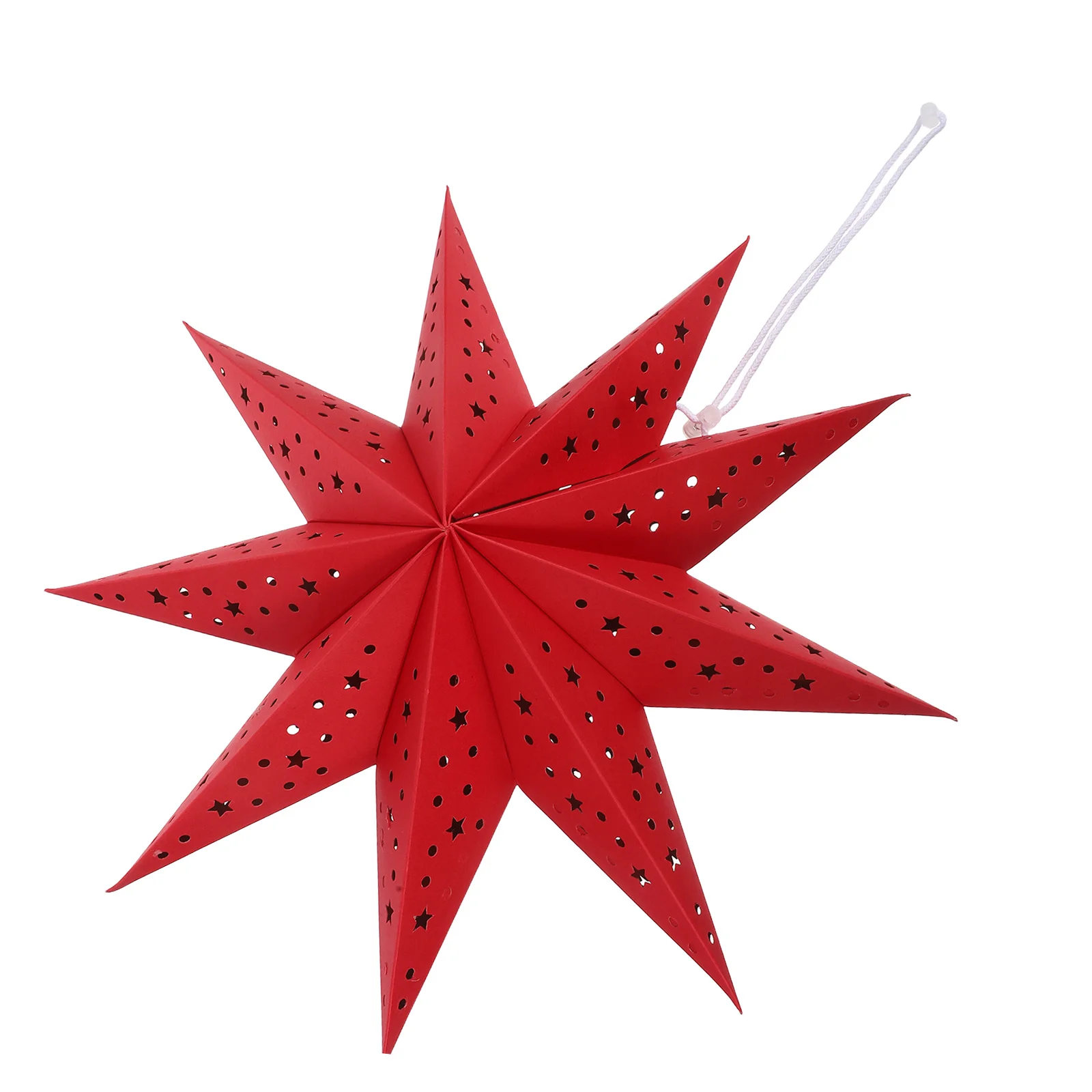 .76 Inch 9 Shaped Paper Lamp Shade Christmas Pendant Light for Festive Home Decor Party Celebration