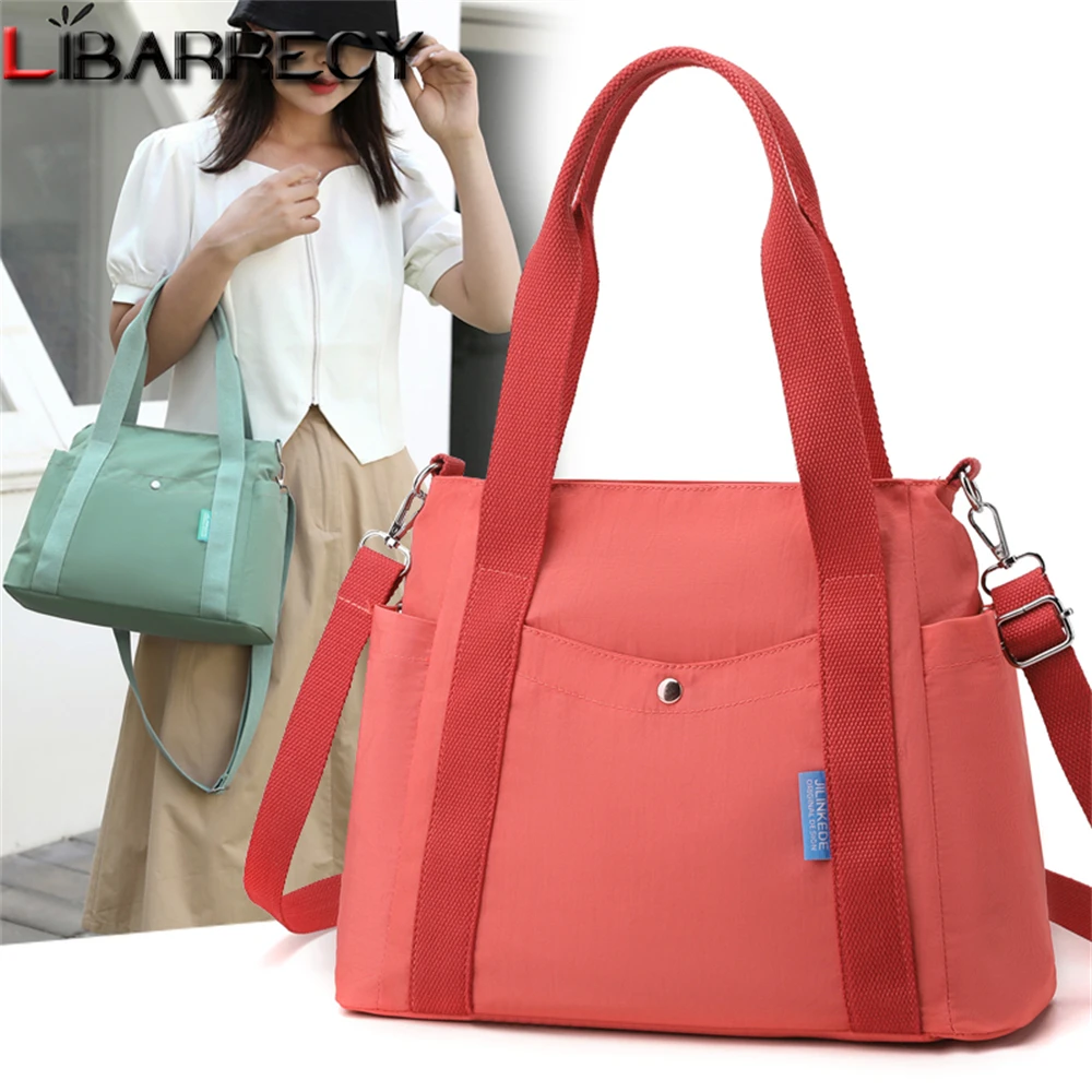 

Large-capacity Solid Color Ladies Handbag Fashion Quality Nylon Ladies Shoulder Crossbody Bag Multifunctional Women Tote Bags