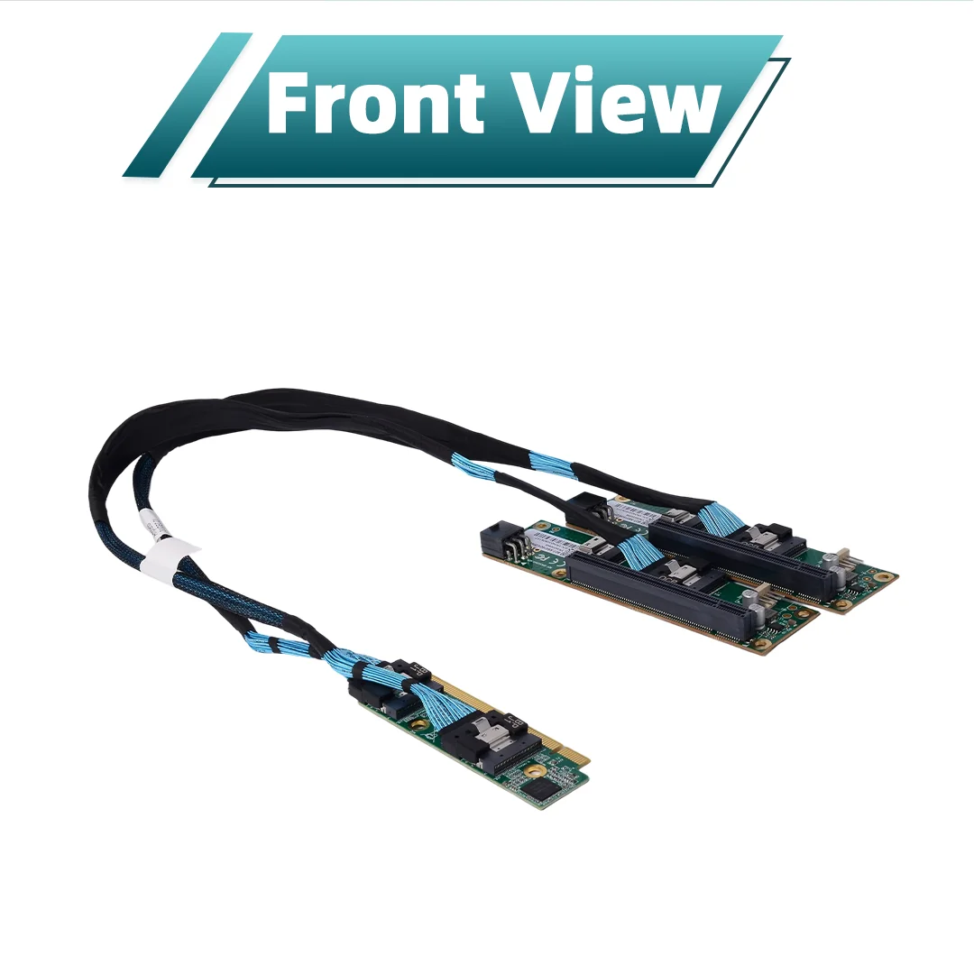 1U PCIE 4.0 Adapter Card + SFF-8654 Riser Cable + 4.0 Backplane Kit External 2U for eGPU Gaming Graphics Cards GPU Expansion