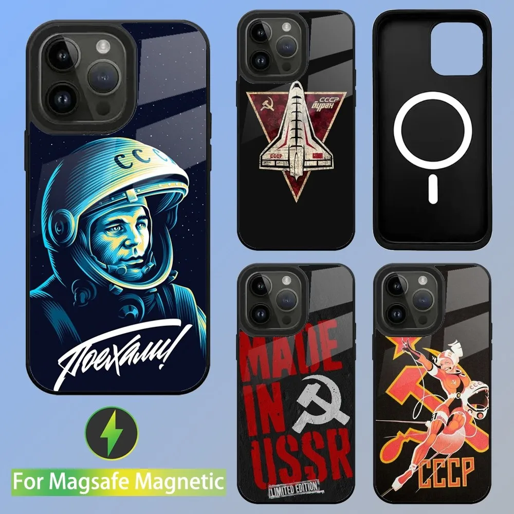 

Vintage USSR CCCP Phone Case For iPhone 15,14,13,12,11,Plus,Pro,Max Mini Magsafe Magnetic Wireless Charging