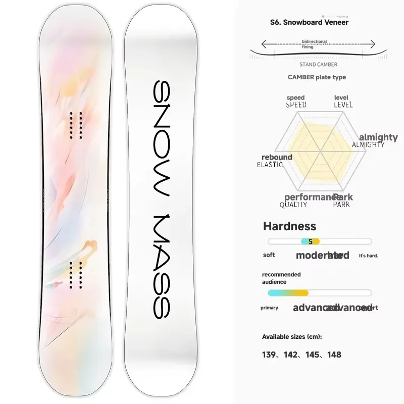Factory Sale Skis Professional Snowboard Custom Design Fiberglass ABS Sandwich Poplar Women Man Skiing