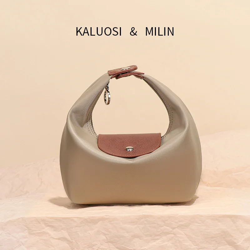 Dumpling bag waterproof and durable nylon cloth hand bag lightweight lunch box bag high-end casual messenger bag