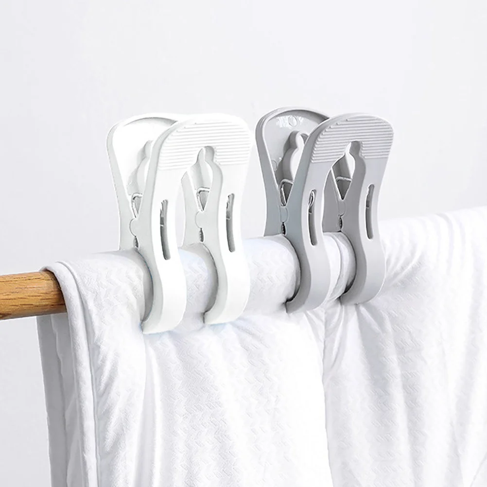 

6 Pcs Quilt Clip Large Cloth Clips Windproof Hanger Multi Purpose Plastic Non Slip Home Hotel Office Dry Everywhere