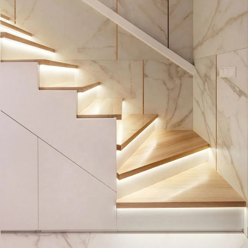 Smart Staircase Light Controller with Motion Sensor 400W RGBW Multi-function 24V LED for Indoor Steps and Wall Lamp Light
