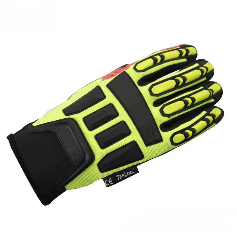 Anti-cutting TPR Anti-collision Mechanical Wear-resistant Anti-slip Anti-stab Anti-impact Rescue Gloves for Petroleum Mining