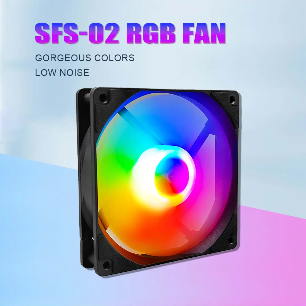 

MANMU Компьютерный вентилятор RGB Процессор Корпус игрового ПК Вентилятор Фиксированные радужные вентиляторы RGB и охлаждение для ПК 120 мм