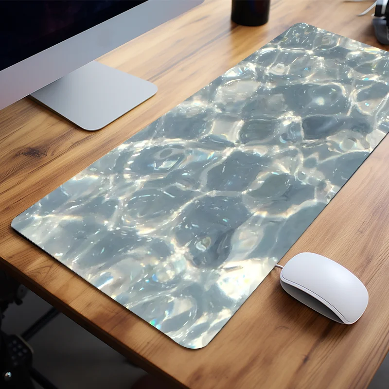 Ice Cubes and Water Mouse Pad Computer Desk Mat HD Keyboard Pad Non-Slip Rubber for Friends Teens Girlfriend Boyfriend Workers