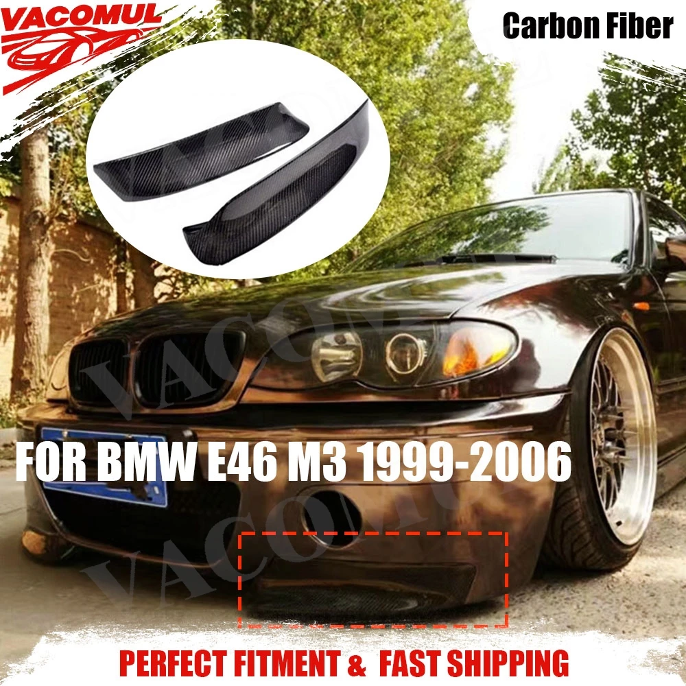 

VACOMUL для 3 серии, передние разделители для губ из углеродного волокна, бампер, спойлер Canard для BMW E46 M3 1999-2006, фартуки с клапанами FRP