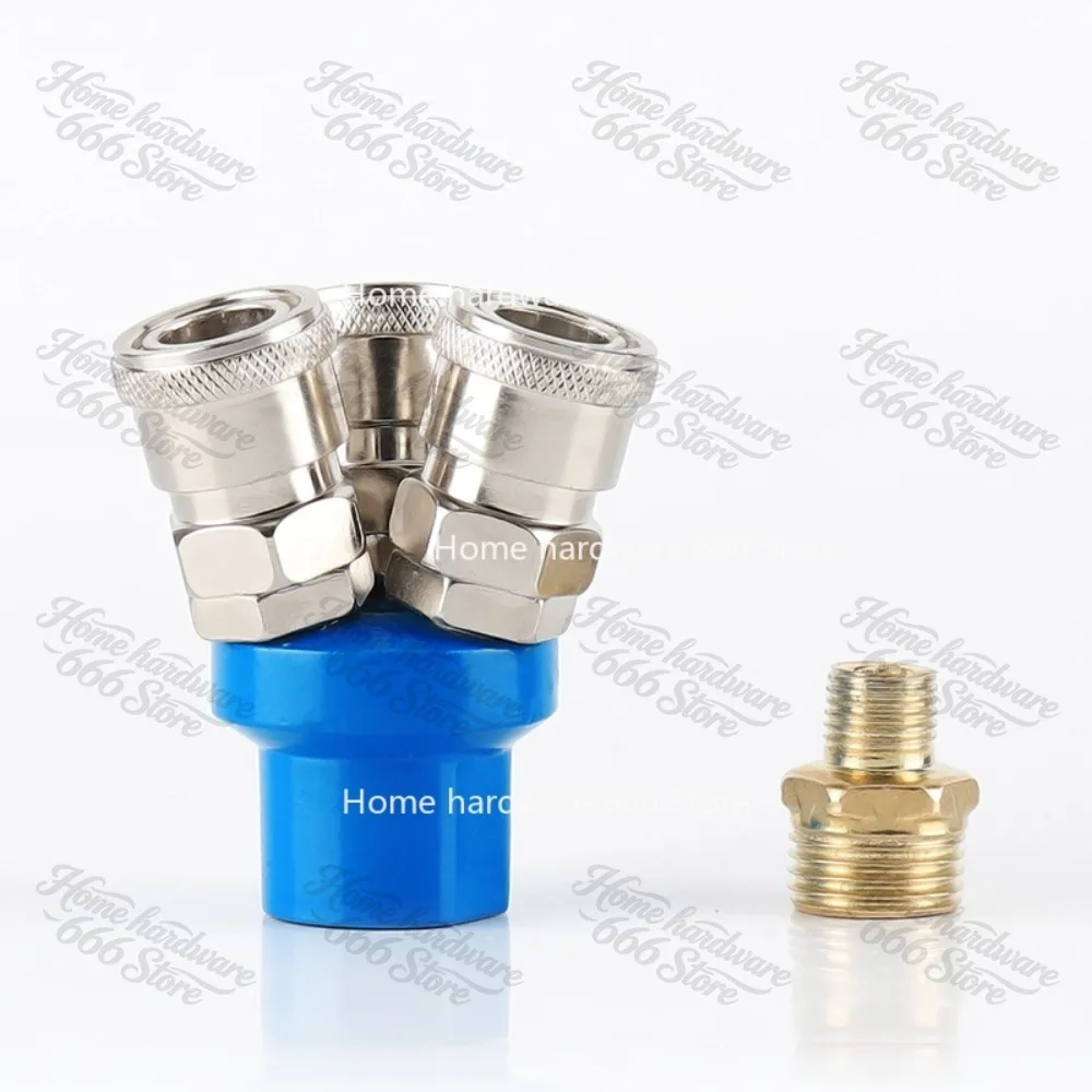 Air Compressor Air Pump Accessories Air Outlet Quick Connector, Three-way Ball Valve Bleed Valve Switch