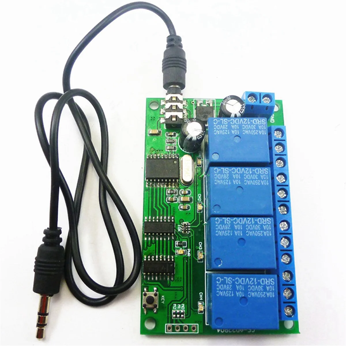 El nuevo AD22B04 relé de 4 canales DTMF decodificador de señal de tono módulo de relé de Control remoto 12V DC para PLC Smart Home