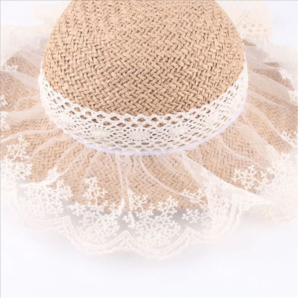 

Children Bucket Hat Kids Sun Visor Girl Fisherman Baby Hats Small Heads Summer Straw UV Protection Travel Beach Wear