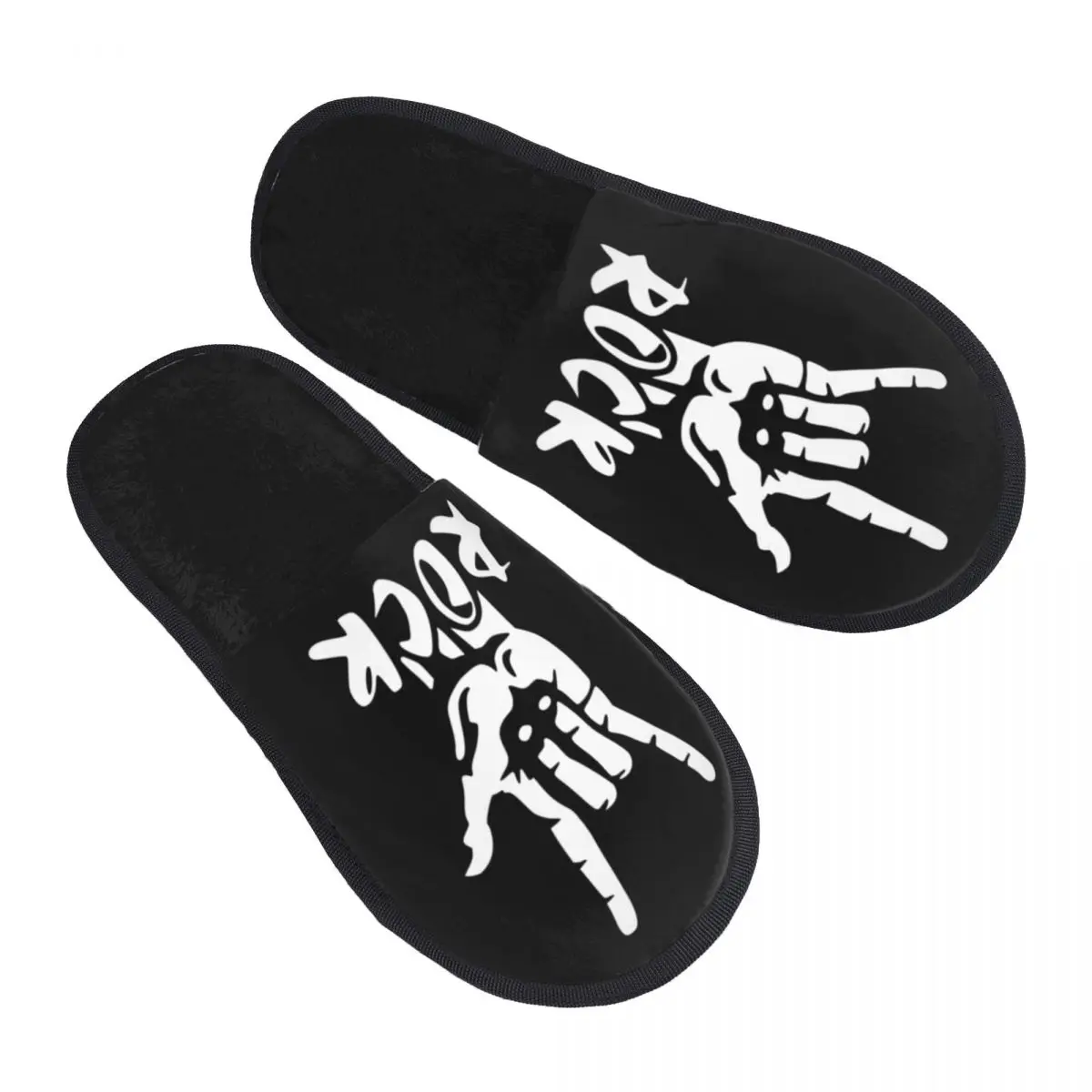 Heavy Metal Rock Music Guest Slippers for Bathroom Women Custom Print House Slipper