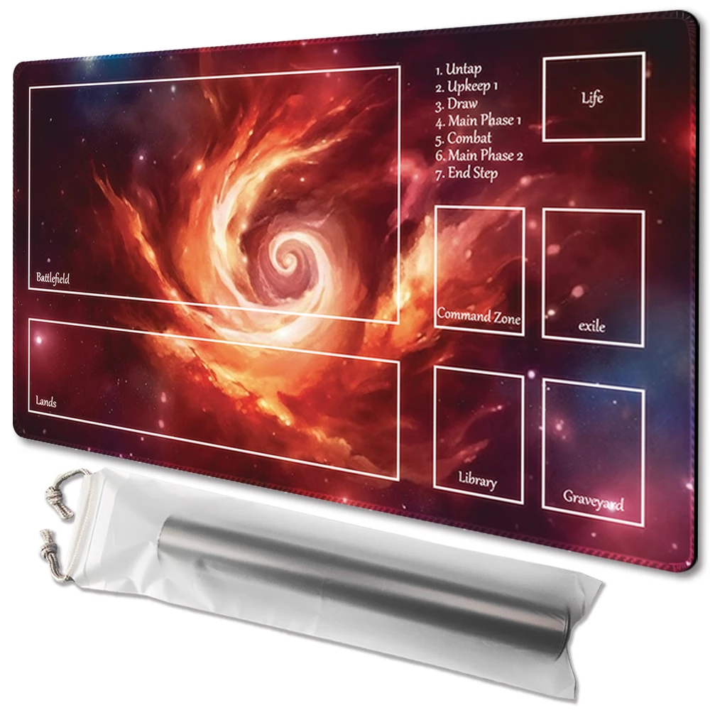 Blazing Nebula-Juego de mesa TCG, tapete de mesa, tamaño de juego de 60x35 CM, alfombrilla de ratón Compatible con MTG CCG