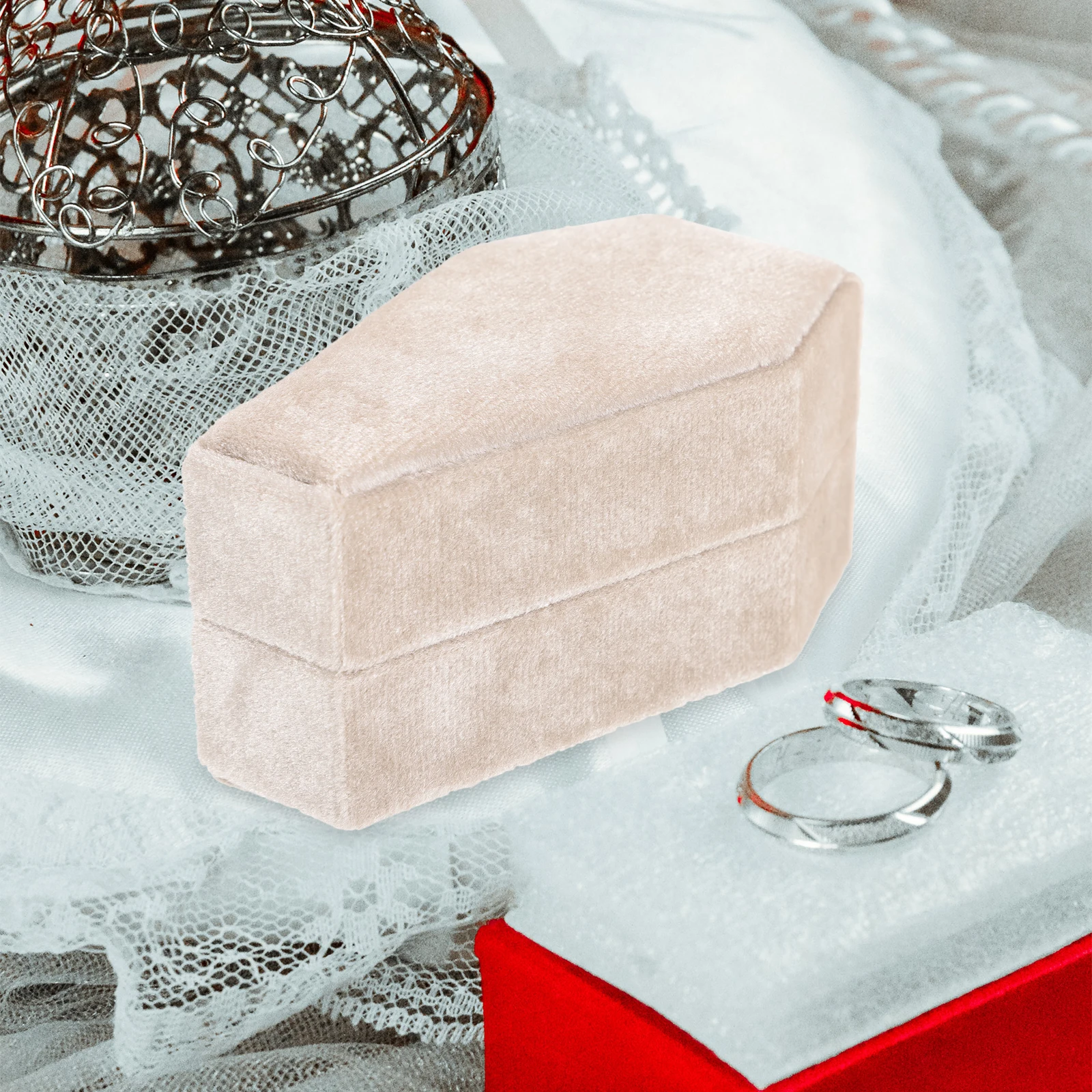 

Gothic Style Coffin Shaped Jewelry Box Halloween Earring Ring Organizer Trinket Storage Container Wear-Resistant Small Delicate