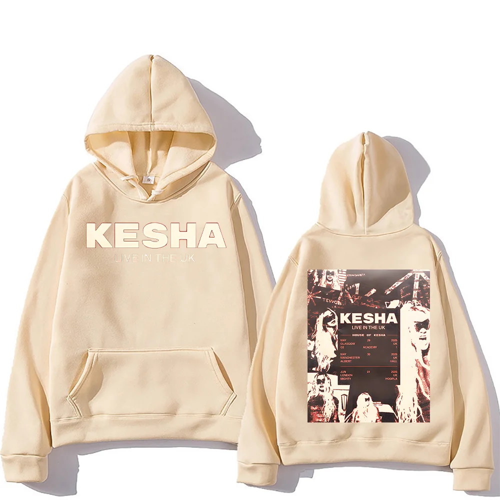 Kesha Live in The UK 2025 Hoodies Unisex New Pattern Sweatshirt Fall Long Sleeve Casual Pullovers Loose Comfortable Fleece Hoody