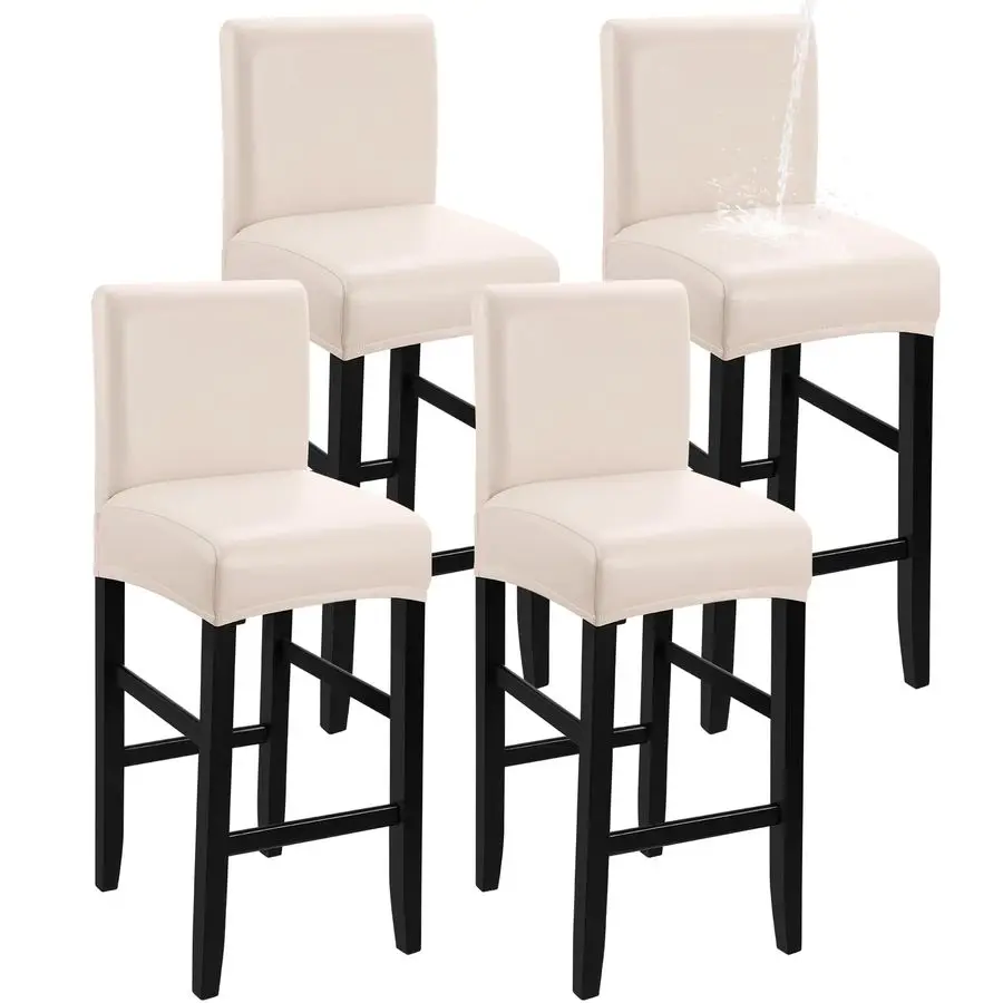 

Водонепроницаемые чехлы для барных стульев, чехлы из искусственной кожи для стульев-табуретов, съемные моющиеся чехлы для барных стульев, эластичные чехлы для высоких стульев в пабе