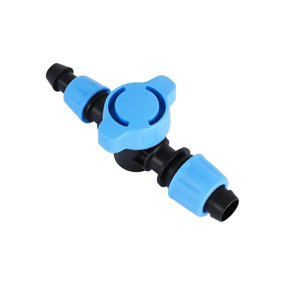 16mm Drip Irrigation Barbed Bypass Valve Drip Line Shut Off Valve Drip System Water Diverting Valve For Agriculture Greenhouse