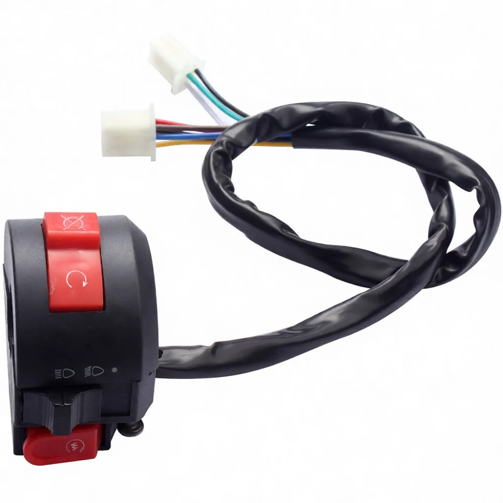 8 Pin Handlebar Switch Assembly Motorcycle ATV Start Kill Headlight Control Module Replacement For 50cc 150cc Dirt Bikes