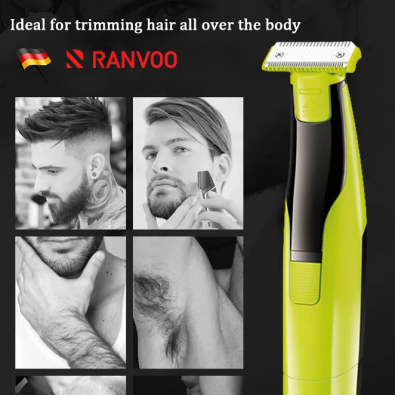 Men's shaving and hair removal device multifunctional full body washable shaver dry battery shaver