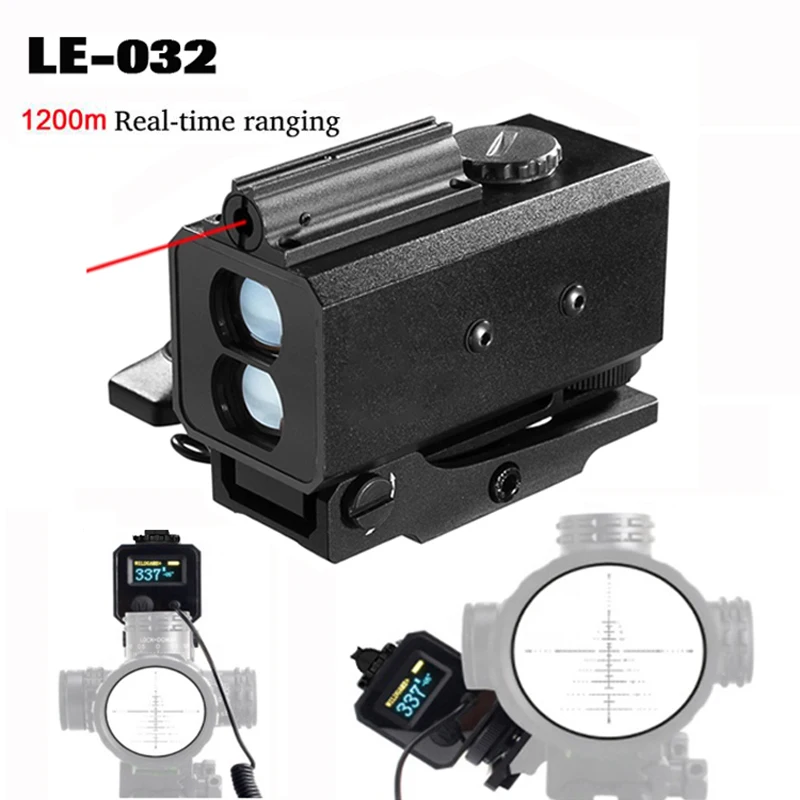 LE032 Range Finder 1200M IP65 Waterproof Outdoor Real-time Tactical Mini Laser Rangefinder Hunting Scope Mountable For Aim Sight