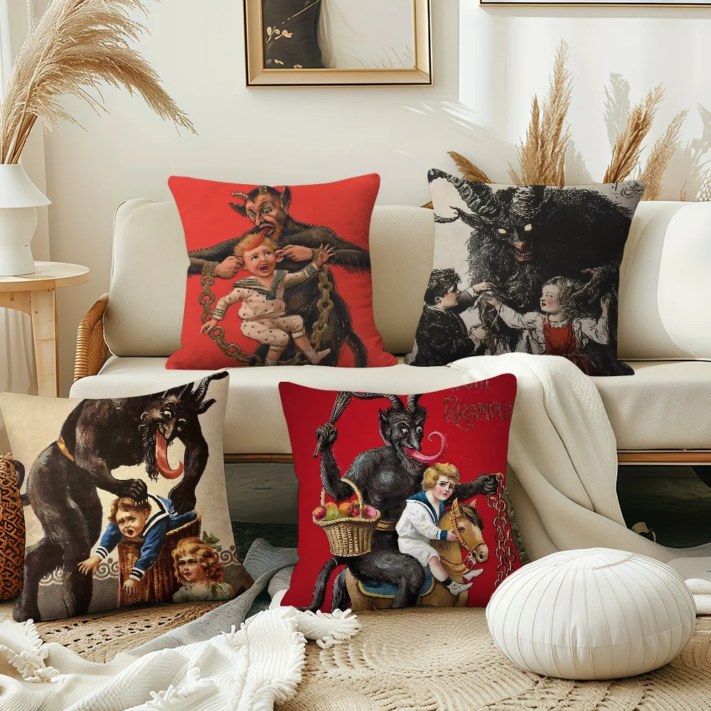 K-Krampus Christmas cushion cover Best Home Office Coffee Pillow Sofa Printing Decoration Room Shop Car Nordic Simplicity Hit