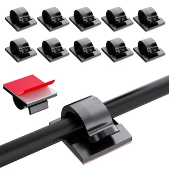 10/20/50 PIÈCES Organisateur De Câble Clips Enrouleur De Fil Support Écouteur Souris Cordon Clip Protecteur USB Câble Gestion Clips Gestionnaire De Fil