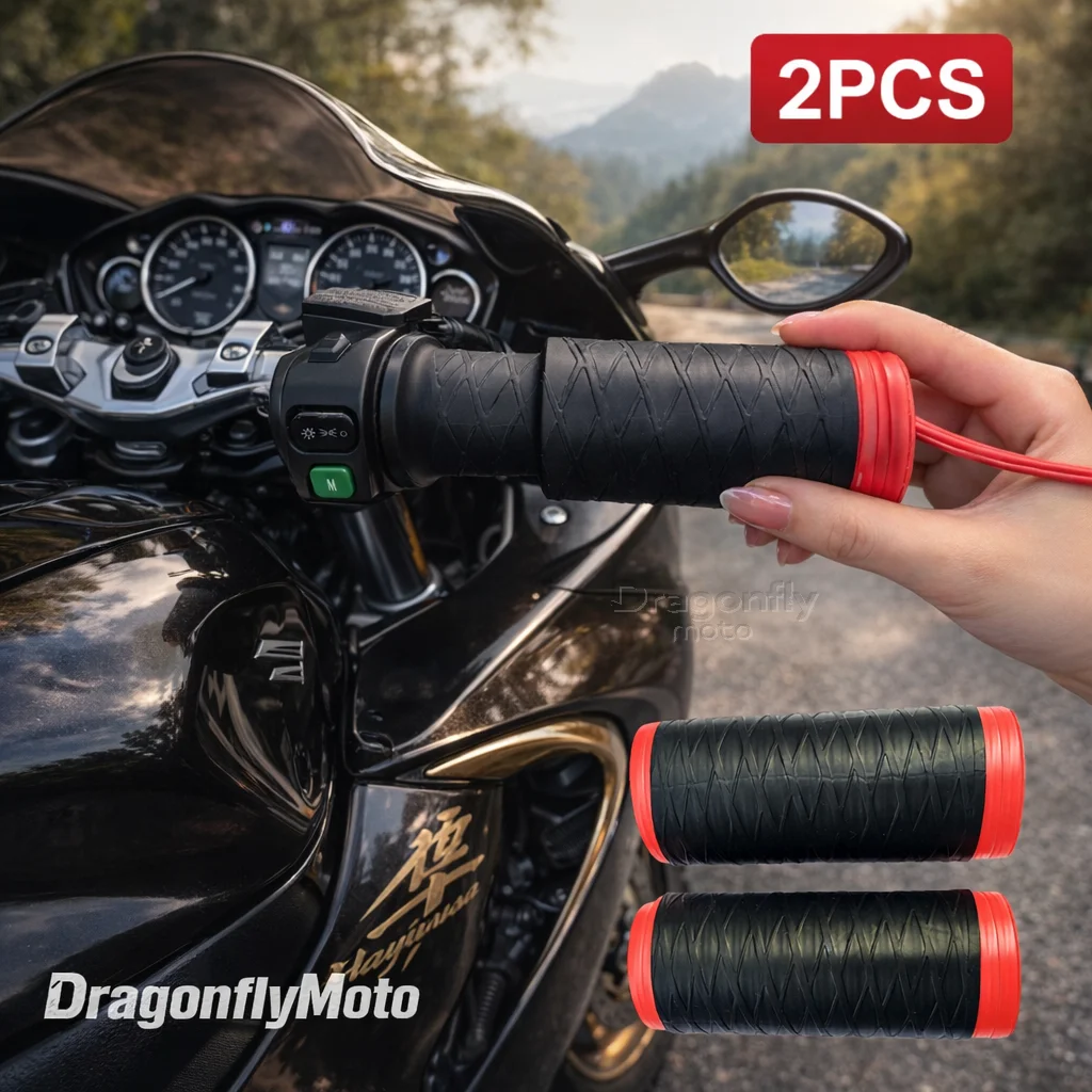 

Силиконовые чехлы на руль мотоцикла для SUZUKI HAYABUSA, самозатягивающиеся, нескользящие, защитные чехлы-накладки на руль мотоцикла