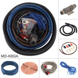 6 Gauge Amplifier Installation Wiring Kit Car Speaker Woofer Cables Car Power Audio Line Power Line with Fuse Suit