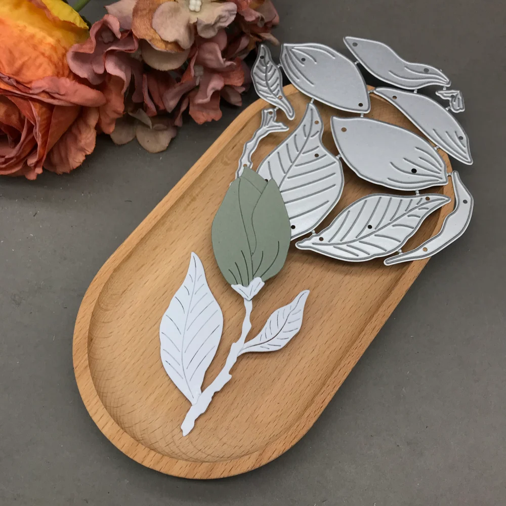 1pcs metal cutting dies cut die mold Magnolia blossoms Scrapbook paper craft blade punch stencils dies