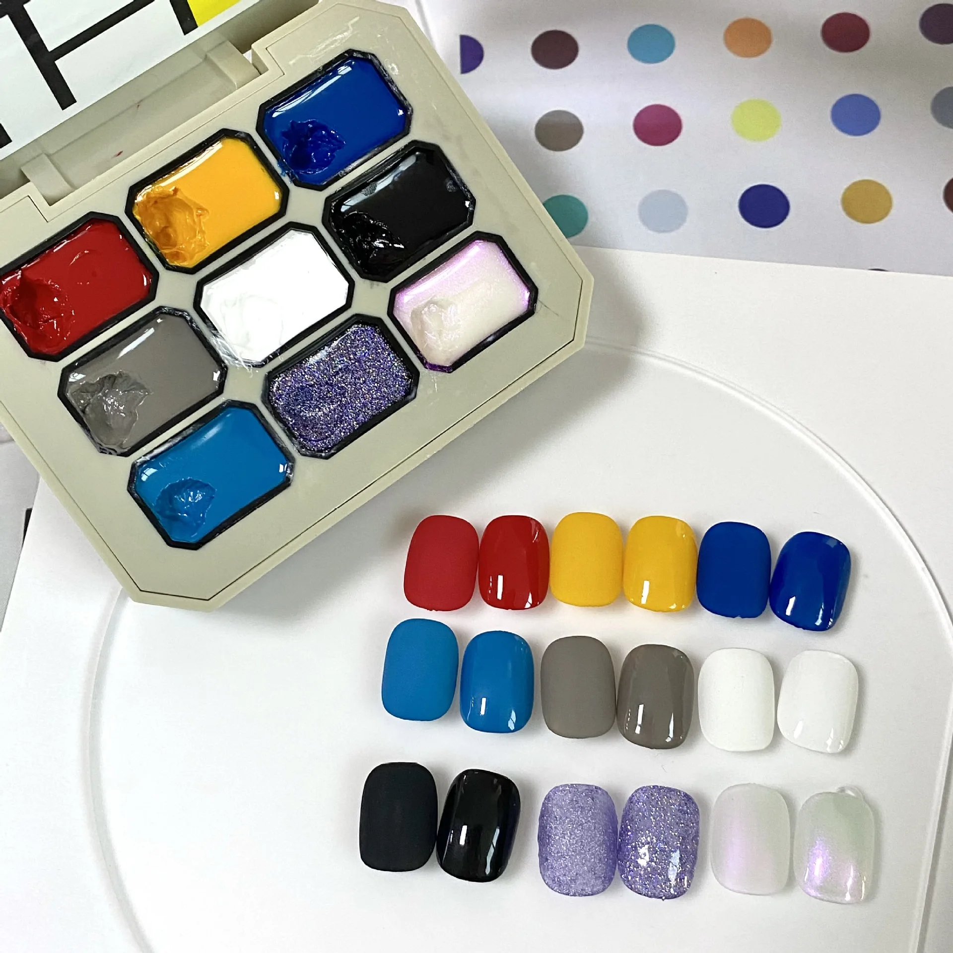 

9Colors Solid Polish Gel Set UV/LED Hybrid Varnish Japanese Pudding Gel Nail Polish Palette Nail Salon Jelly Gel for Nail Art