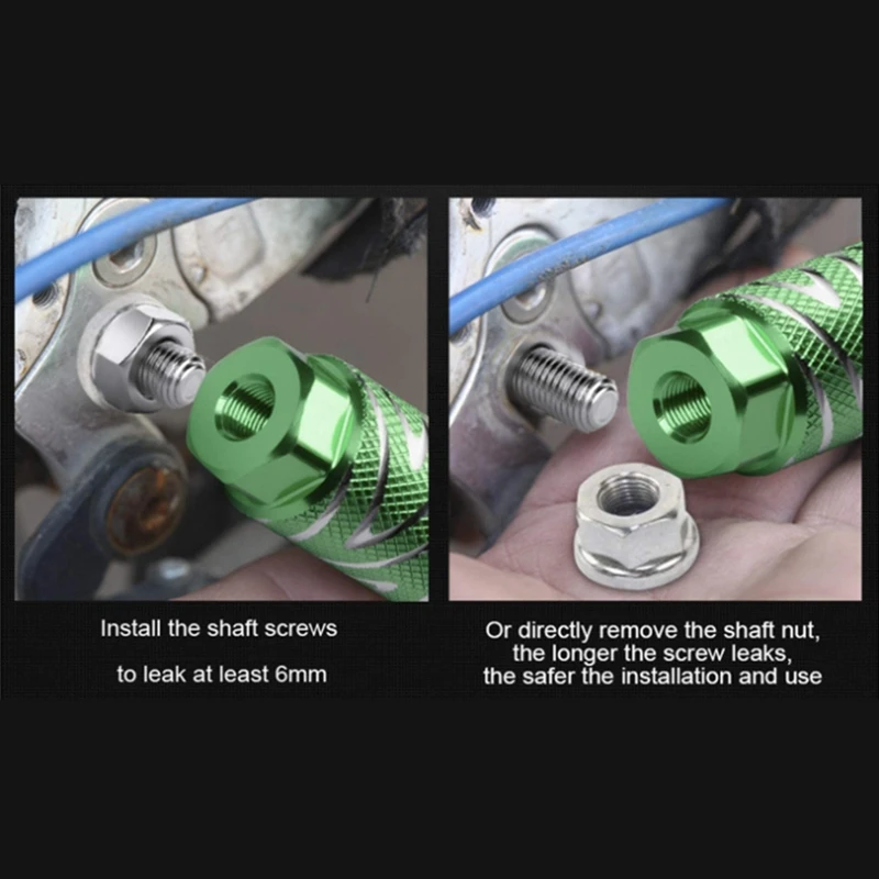 

【STOCK】2 Pcs Aluminum Alloy Bike Pegs BMX Pedals Fit 3/8 Inch Axles Bicycle Back Seat Pedals