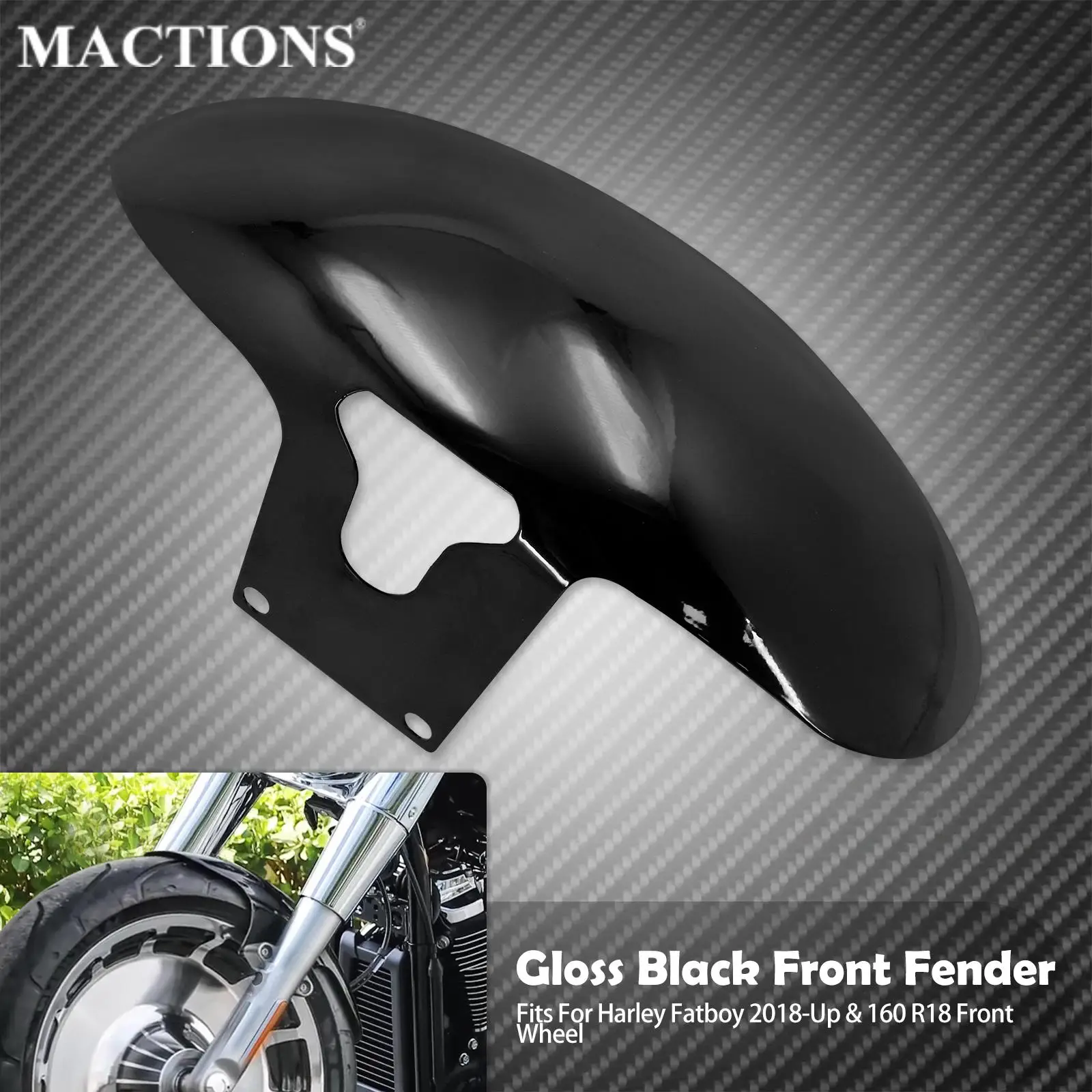 Żelazny błotnik przedni do motocykli Harley Softail M8 Fatboy FLFBS FLFB 2018-23 do przedniego koła 160 R18