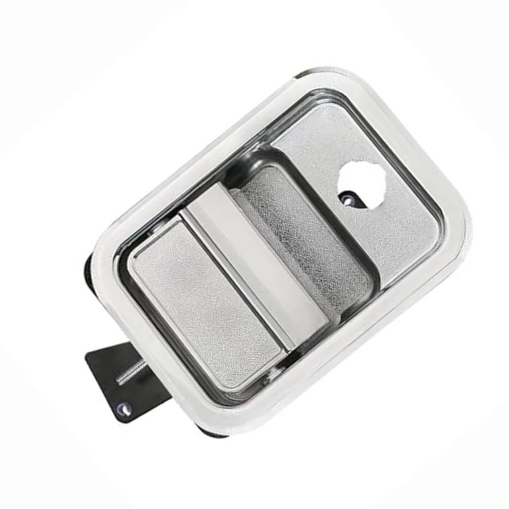 Exterior Door Handle Right Side with Key for Freightliner For Columbia 2000 through 2011 Chrome Finish Direct OEM Replacement